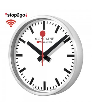 Mondaine Wall Clock Stop2go WI-FI - Orologio da parete