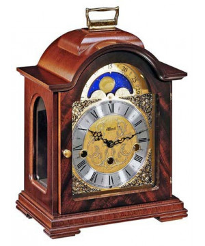 Orologio da tavolo meccanico in legno con fasi lunari