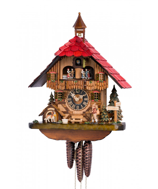 Reloj de cuco Hoenes (bosque negro) en madera tallada-Sangalli por